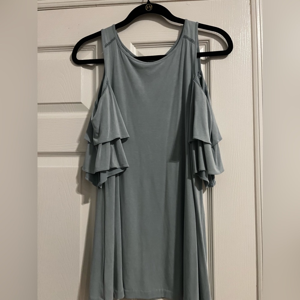 A Pea in the Pod maternity cold shoulder top